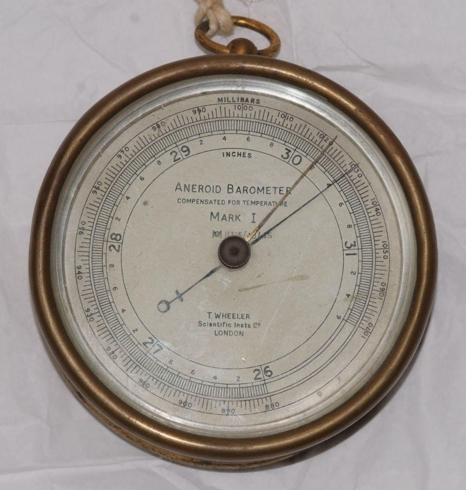 Antique T. Wheeler Mark I Brass Compensated Barometer Fleaglass