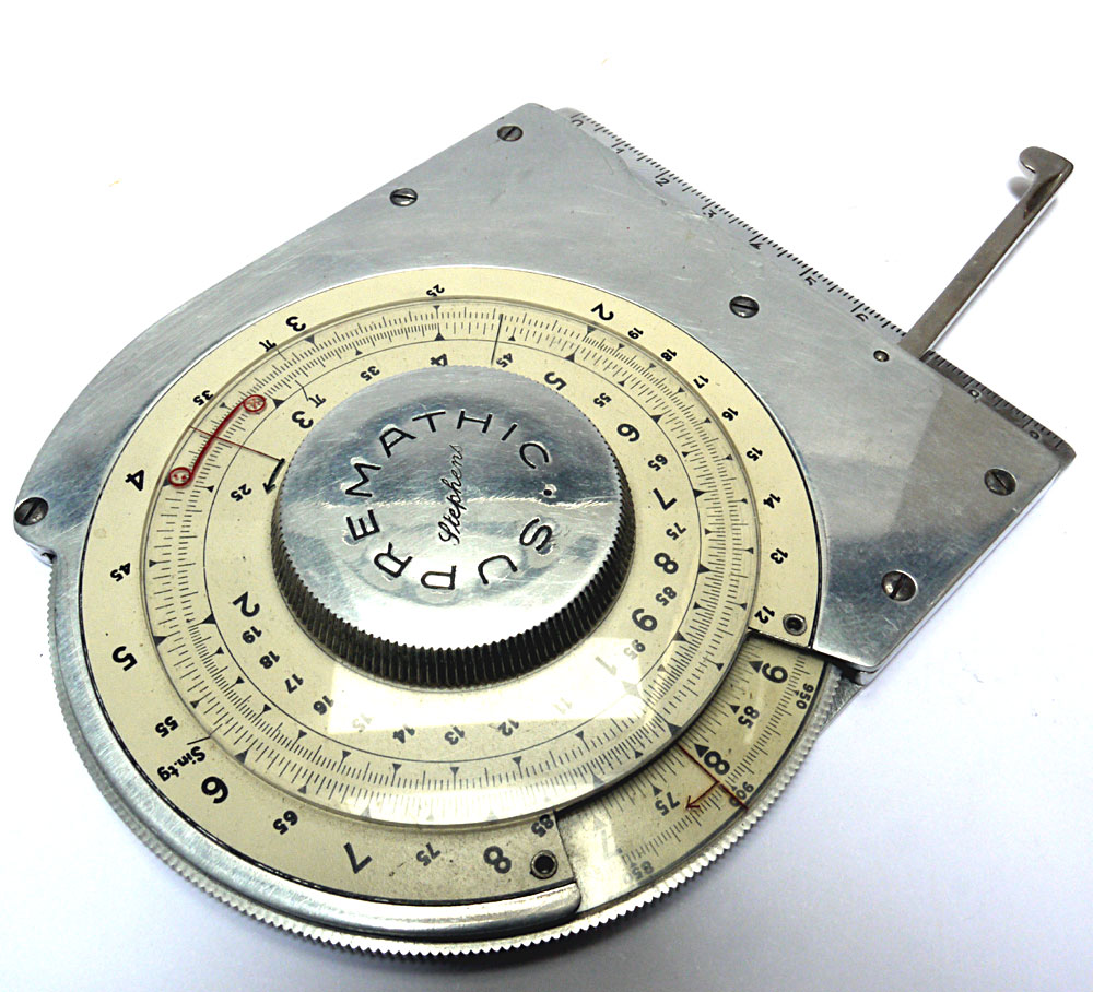 For Sale Stephens Supremathic Slide Rule Circular Calculator Fleaglass