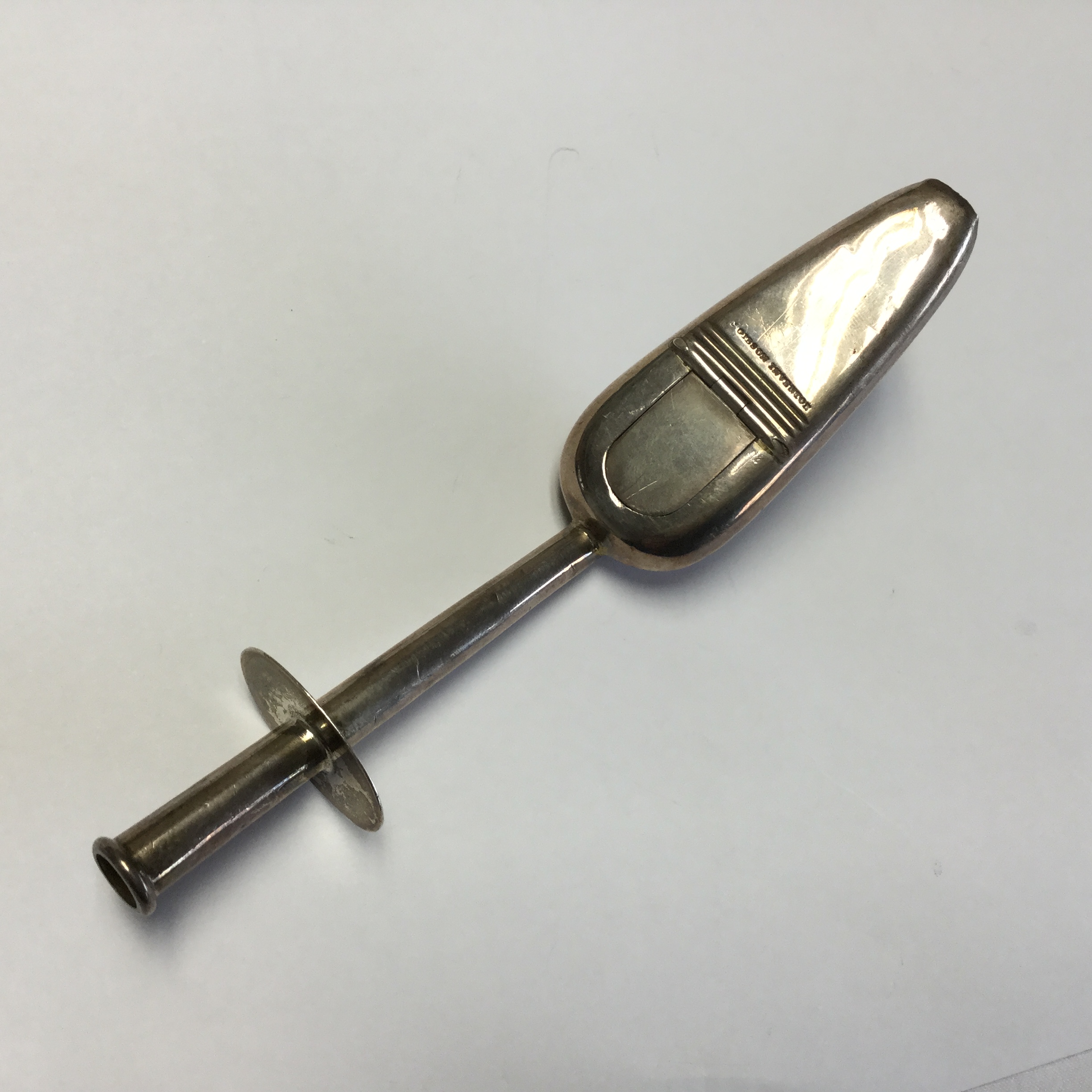 Antique sterling silver Gibson medicine spoon 1841 Fleaglass