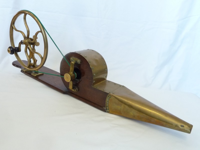 For Sale Mechanical Bellows Wavy Spokes Brass Antique Fleaglass