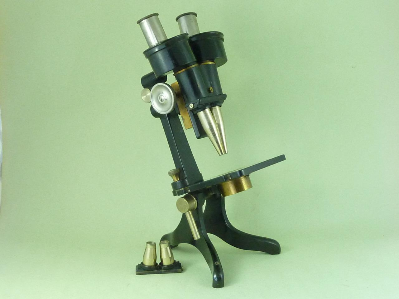 For Sale Baker Binocular Stereo Dissecting Brass Microscope Early