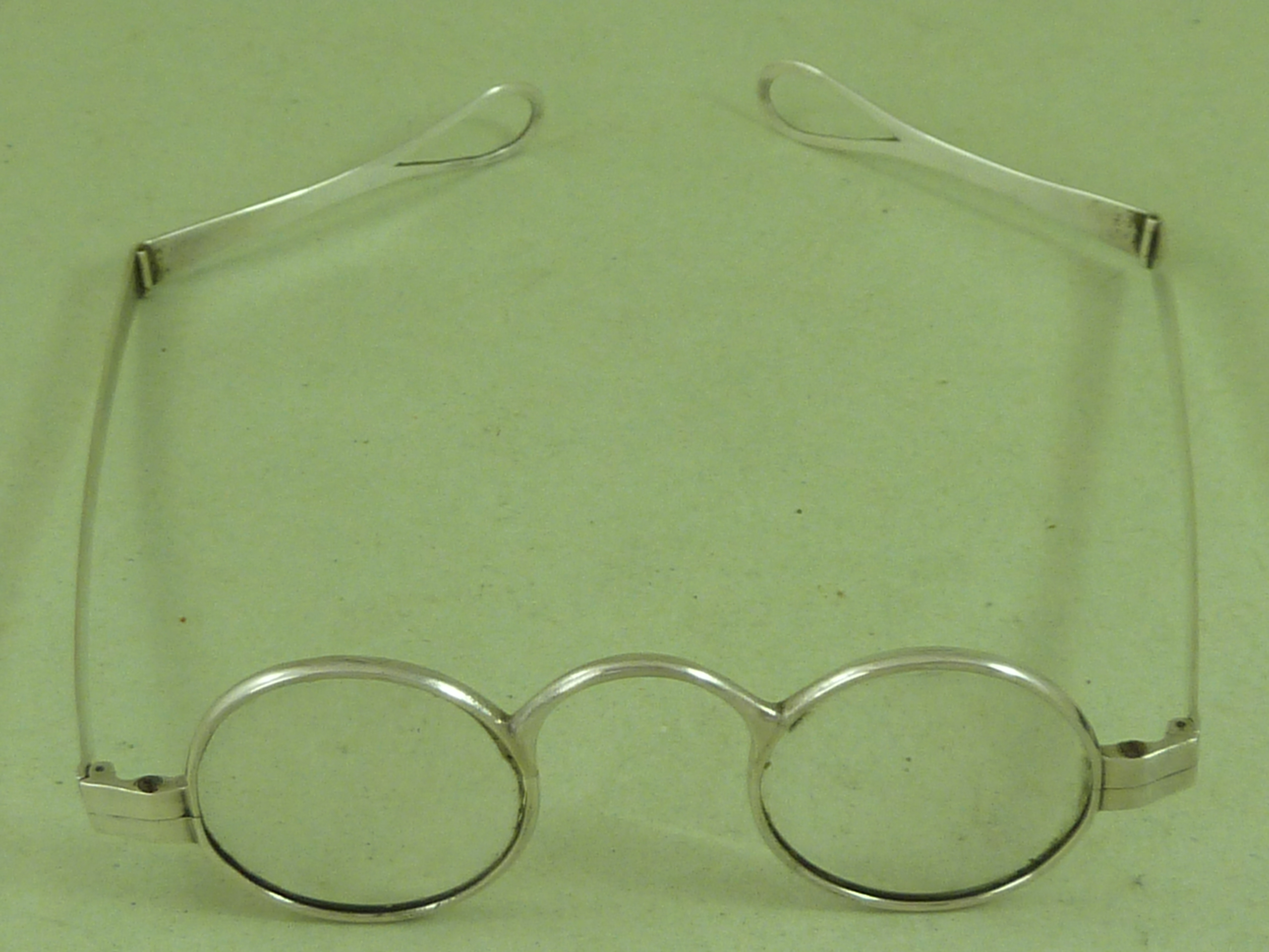 For Sale Shagreen Case Silver Frame Round Lens Reading Spectacles