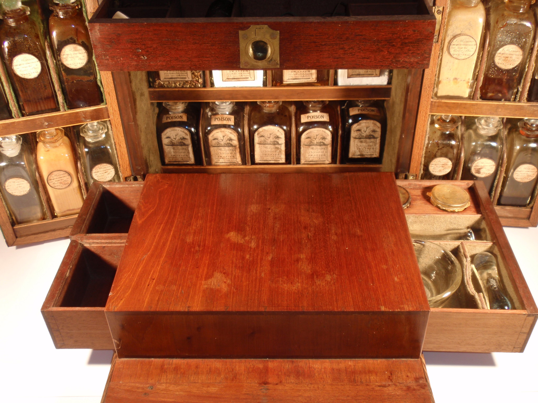Antique Apothecary Chest, 1850 1870 Fleaglass