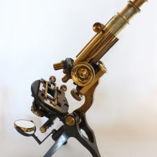 AN UNCOMMON ANTIQUE FABULOUS NELSON (& CURTIES) NO. 2 COMPOUND MICROSCOPE IN CASE