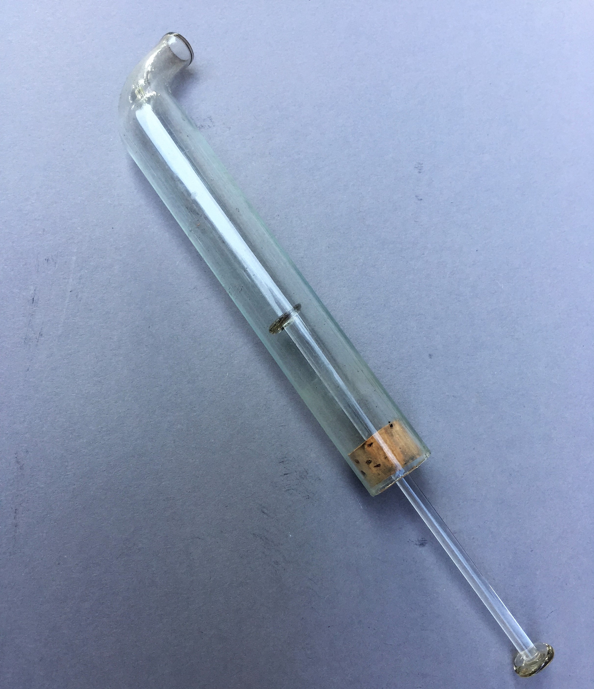 Rare leech applicator for bleeding practices. Made of glass, was used