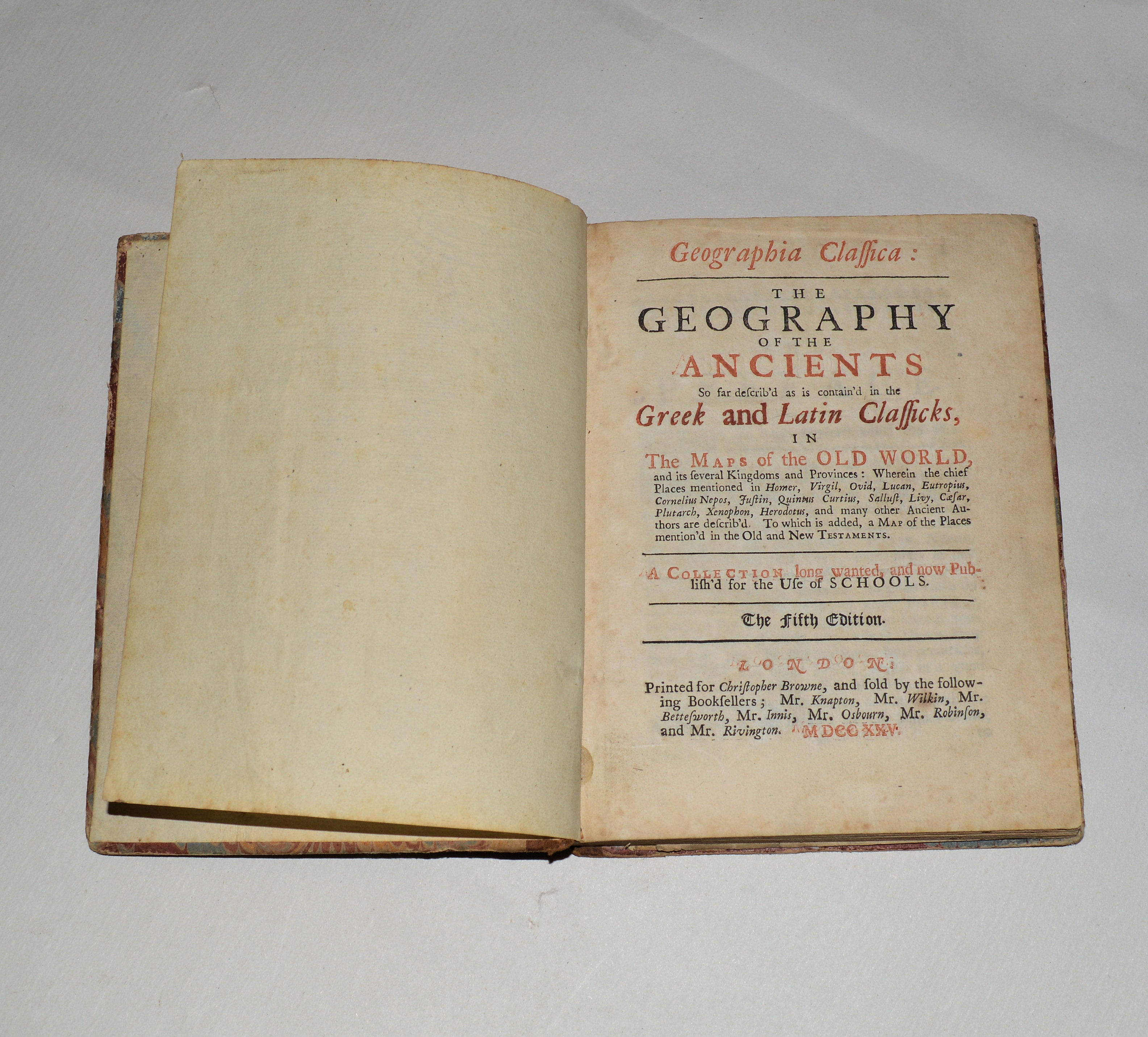 SOLD Atlas,1725; Book of Maps. Geography of the ancients. The Maps of