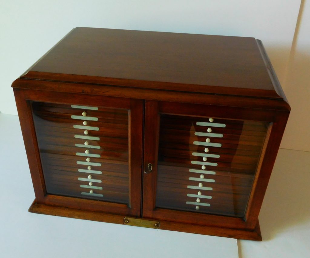 A Superb Late 19th Century Antique, Mahogany, Microscope Slide