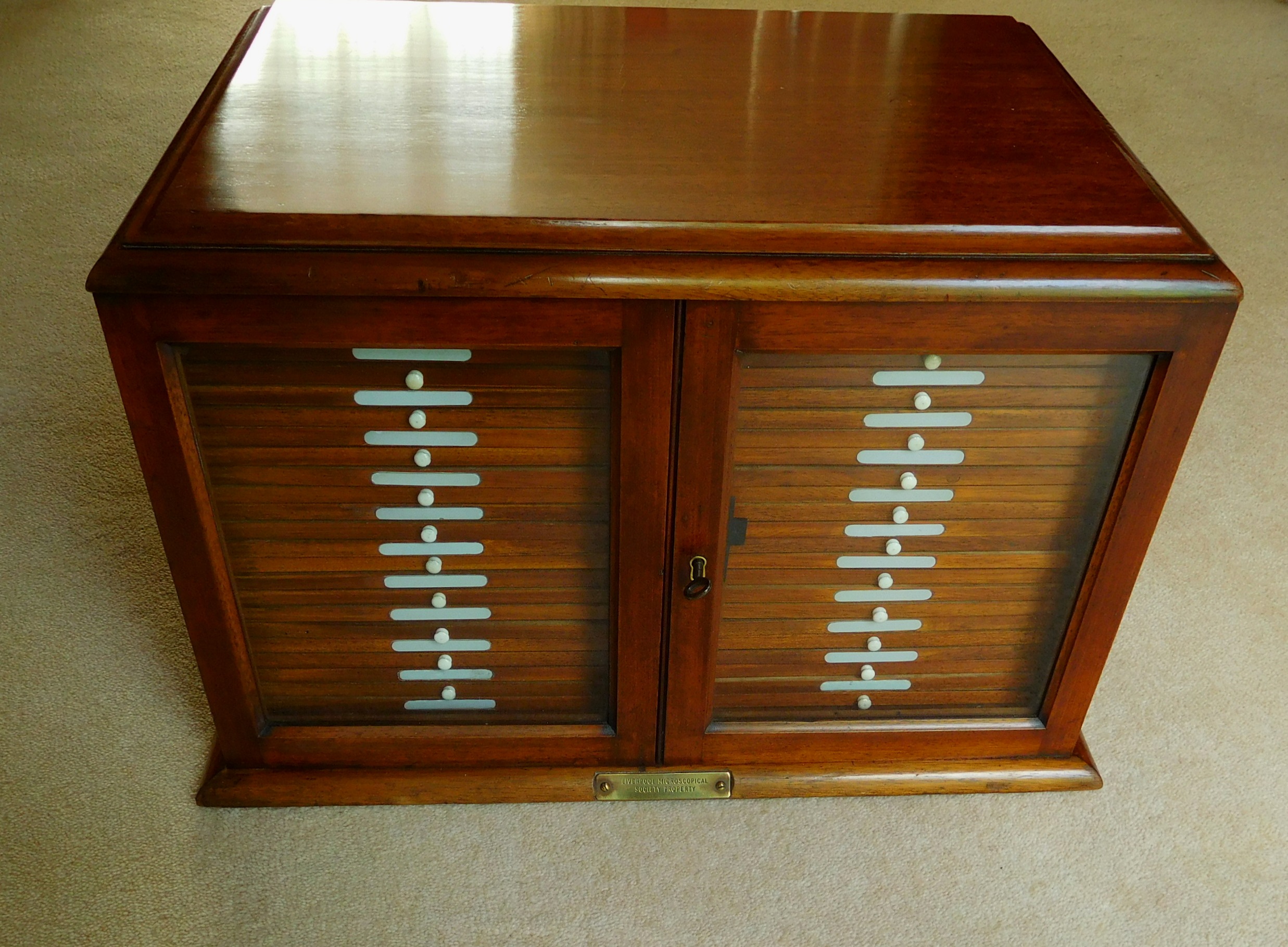 A Superb Late 19th Century Antique, Mahogany, Microscope Slide