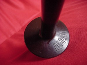 An Italian red bakelite monaural stethoscope "Humana"