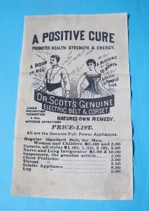 RARE BROADSIDE FOR DR. SCOTT'S BELTS & CORSETS