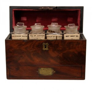 English medicine chest, C 1860