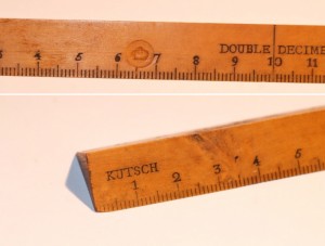 Boxwood triangular rule - Double Decimetre - KUTSCH 1820