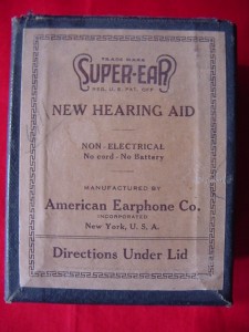 A 1929 ear auricle made by the American Earphone Company