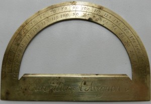 18th c. Brass Protractor - Cartailier a Avignon