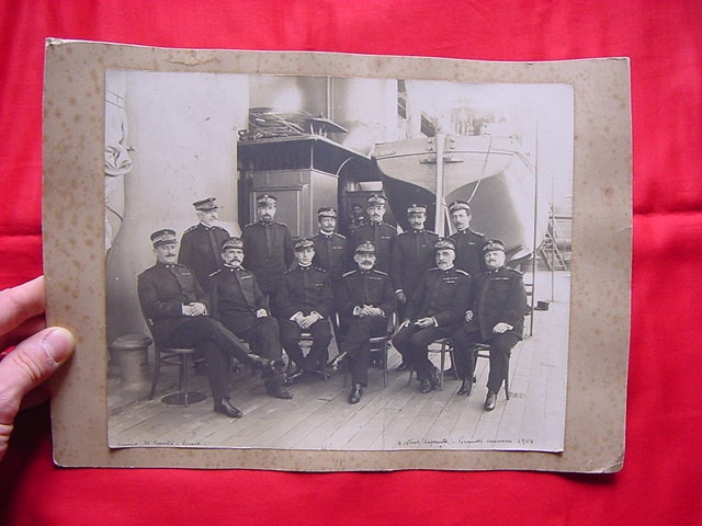 Antique Italian photo of Navy officiers – 1908 – R.N.Lepanto