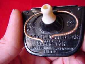 A 1929 ear auricle made by the American Earphone Company