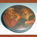 EARLY 19TH C. SNUFF BOX W. EXTRACTION SCENE