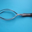 C1880 HALE'S LONG OBSTET. FORCEPS: EBONY HANDLES