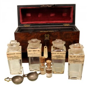 English medicine chest, C 1860
