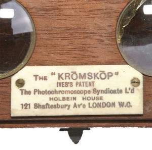 IVES'S 'KROMSKOP' STEREOGRAPHIC PHOTOCHROMOSCOPE, C. 1895