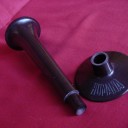 An Italian red bakelite monaural stethoscope "Humana"