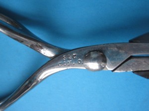 C1880 HALE'S LONG OBSTET. FORCEPS: EBONY HANDLES