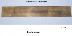 Architect or Nautica Brass Rule - 4 Scales - 19th   c.