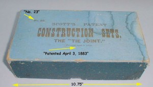 SCOTT'S PATENT "The Joint" CONSTRUCTION SET, 1883