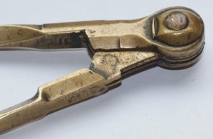 18th century ball-head brass dividers