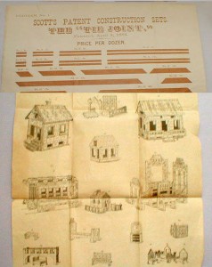 SCOTT'S PATENT "The Joint" CONSTRUCTION SET, 1883