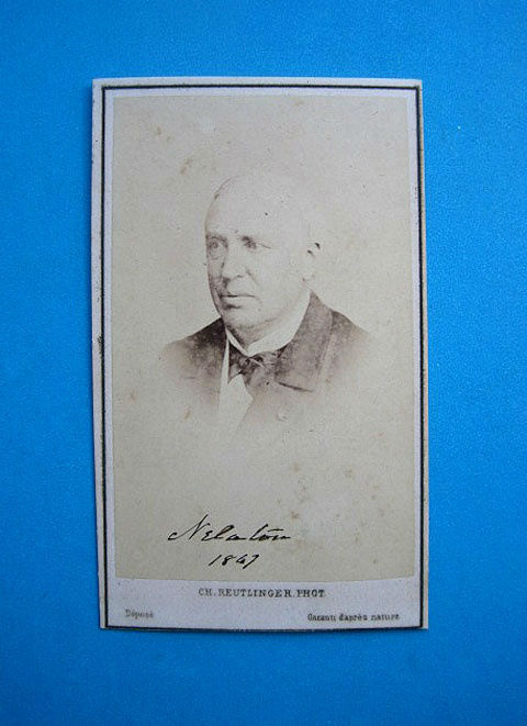Autographed Carte de Visite of Dr. Auguste Nélaton