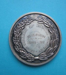 1891-92 Silver Dental Medal: Ohio College of Dental Surgery