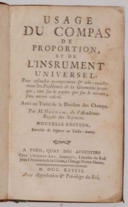 Jacques Ozanam - Usage Compas Proportion - 1748