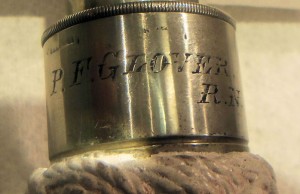 Officer of the Watch telescope - P.F. Glover, R.N.