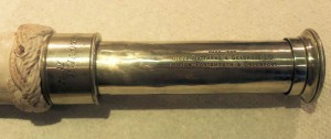 Officer of the Watch telescope - P.F. Glover, R.N.