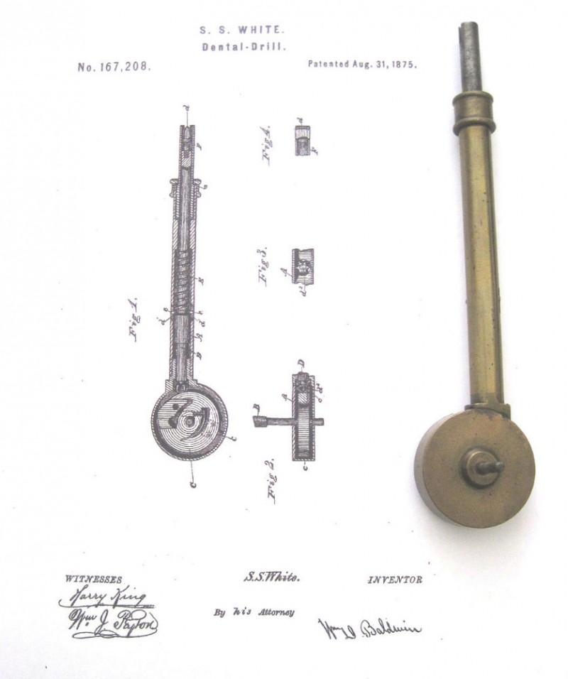 Patent Model: SS White 1875 Dental Drill