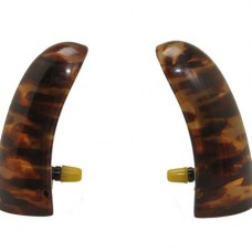 A SET OF FAUX TORTOISE SHELL AURICLES