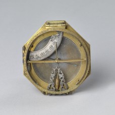 A fine brass and silver gilt equinoctial compass sundial by Johann Willebrand (c. 1658-1726)