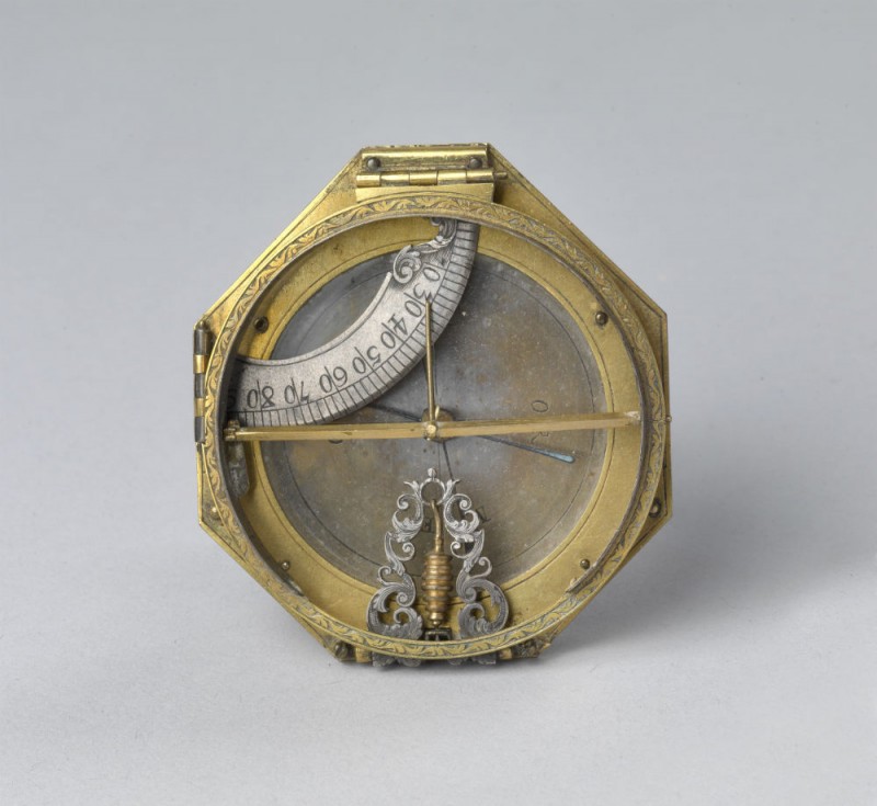 A fine brass and silver gilt equinoctial compass sundial by Johann Willebrand (c. 1658-1726)