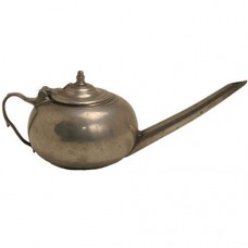 A 19TH CENTURY PEWTER CANARD DE MALADE