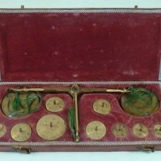 Boxed French Gold Coin Scales Weights & Balance