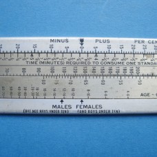 C1930 METABOLISM SLIDE RULE FOR HARRIS-BENEDICT EQUATION