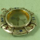 Victorian Enameled Novelty Silver Life Belt Compass