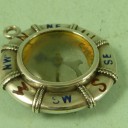 Victorian Enameled Novelty Silver Life Belt Compass