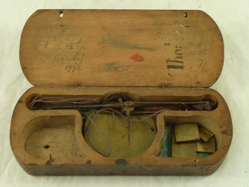 18th Century Boxed Dated English Coin Balance
