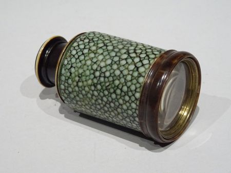 Spyglass in velum and chagreen signed Nairne London