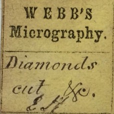 Antique Microscope Slide. Microscopic Engraving by Webb c1870.