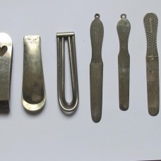 Six Victorian Tongue Depressors, Plated