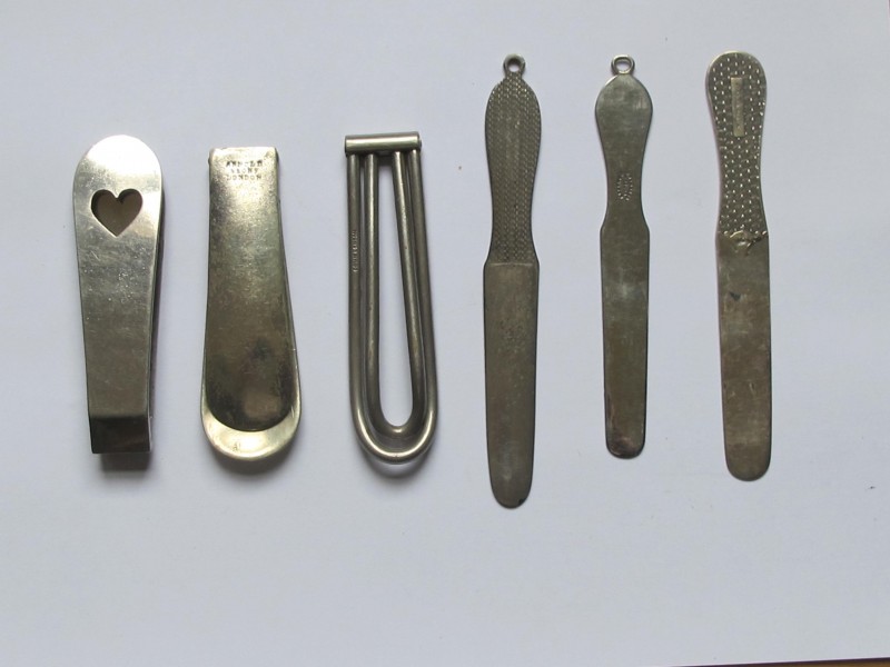 Six Victorian Tongue Depressors, Plated