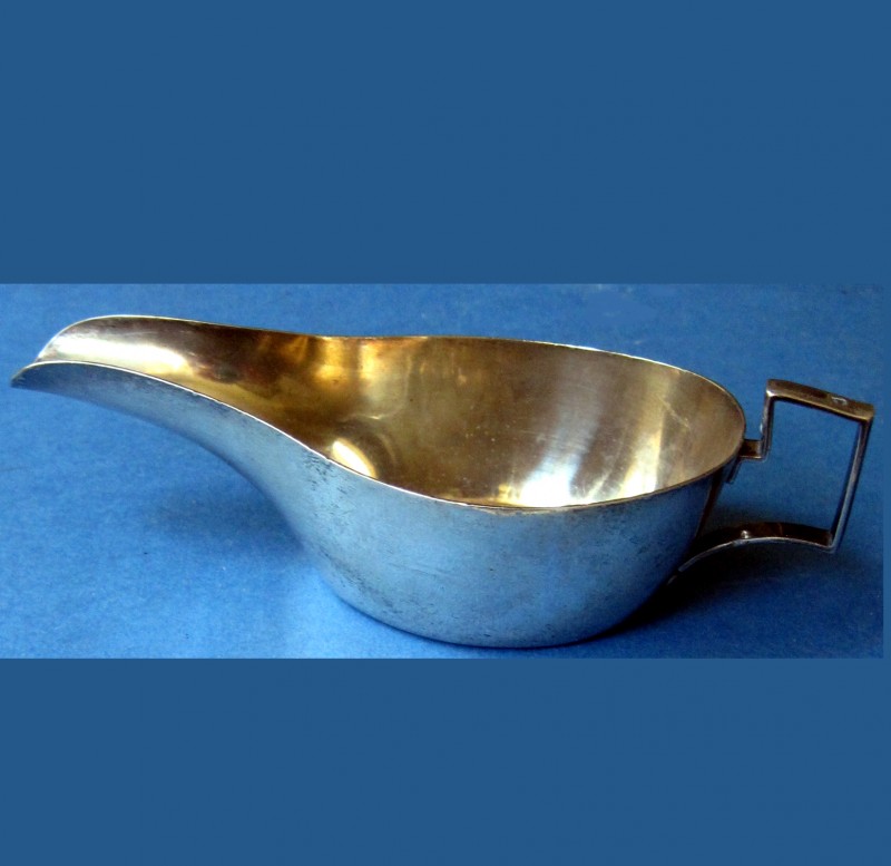 Late 19th-Century   French Silver Pap Boat
